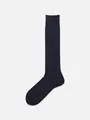 【Tabio MEN】【定番】スーピマコットン無地ロングホーズ(23~25cm) ネイビー