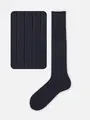 【Tabio MEN】【定番】 9×2リブロングホーズ(27.0~29.0cm) コン
