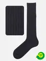 【Tabio MEN】パワーフィットハイソックス(27.0~29.0cm) クロ
