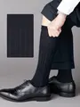 【Tabio MEN】【定番】チョークストライプロングホーズ クロ