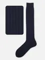 【Tabio MEN】【定番】チョークストライプロングホーズ コン