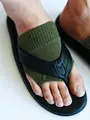【Tabio MEN】小指出しトングタイプforサンダルソックス カーキグリーン