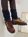 【Tabio MEN】WOOL裏シルクレッグウォーマー ネイビー