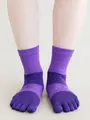 【WEB限定】レーシングラン五本指クルーソックス(Sサイズ) バイオレット