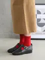 【WEB限定】上品な大人カラーリブショートソックス レッド