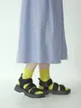 【WEB限定】上品な大人カラーリブショートソックス イエローグリーン