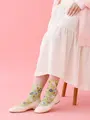 【WEB限定・予約受注】東ちなつコラボ アニマルシュガープリントソックス ライトグリーン