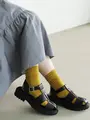 【WEB限定40色】オールシーズン履けるカラフルソックス イチョウ