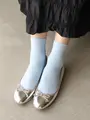 【WEB限定40色】オールシーズン履けるカラフルソックス サックス