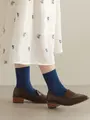 【WEB限定40色】オールシーズン履けるカラフルソックス ネイビー