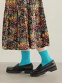 【WEB限定40色】オールシーズン履けるカラフルソックス トルコブルー