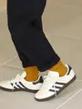 【WEB限定】すっきり細見え1×1リブソックス カラシ