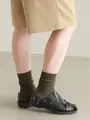 【WEB限定】すっきり細見え1×1リブソックス カーキ