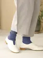 【WEB限定】すっきり細見え1×1リブソックス インディゴブルー