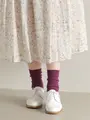 【WEB限定】すっきり細見え1×1リブソックス パープル
