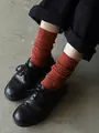 【WEB限定】大人が履けるルーズソックス ローズブラウン