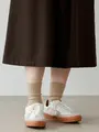 【WEB限定】メランジウールリブソックス ベージュ