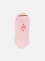 岡山限定【llnuit】フェイス刺繍2×2リブソックス エンジェルピンク×フェイス
