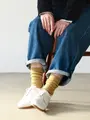 【WEB限定】ラム1×1リブソックス クリーム