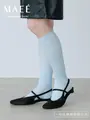 【MAEÉ】コンプレッションソックス / コットンリブタイプ パウダーブルー