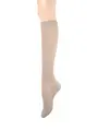 【キュットふっと】WEB限定 肌ざわりやさしく心地よい 綿混着圧ラメハイソックス ベージュ