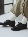 【Tabio MEN】WEB限定/リブ鹿の子ベタクルーソックス ホワイト