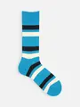【Tabio MEN】お洒落に見えるボーダーソックス 【WEB限定】メイブルー