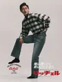 【Tabio MEN】 リッチェルリブクルーソックス（23.0～25.0cm） オフブラック