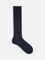 【TABIO’S COTTON】リブロングホーズ丈ビジネスソックス ネイビー