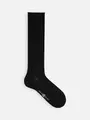 【TABIO’S COTTON】リブロングホーズ丈ビジネスソックス（27.0～29.0cm） クロ
