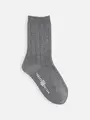 【TABIO’S COTTON】リブクルー丈ソックス（16-18㎝） ノウグレーモク