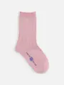 【TABIO’S COTTON】リブクルー丈ソックス（16-18㎝） サクラ