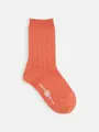 【TABIO’S COTTON】リブクルー丈ソックス（16-18㎝） サンゴ