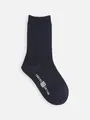 【TABIO’S COTTON】リブクルー丈ソックス（16-18㎝） ネイビー
