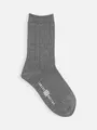【TABIO’S COTTON】FatRib クルー丈ソックス(19-21㎝) ノウグレーモク
