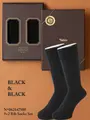 【WEB限定】メンズ 9×2太リブソックス(クロ・クロ)【BOX付】 クロ・クロ