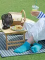 【THREEUP×靴下屋】WEB限定 汗ばむ季節を乗り切る!ひんやりアイテムセット<サックス> サックスセット
