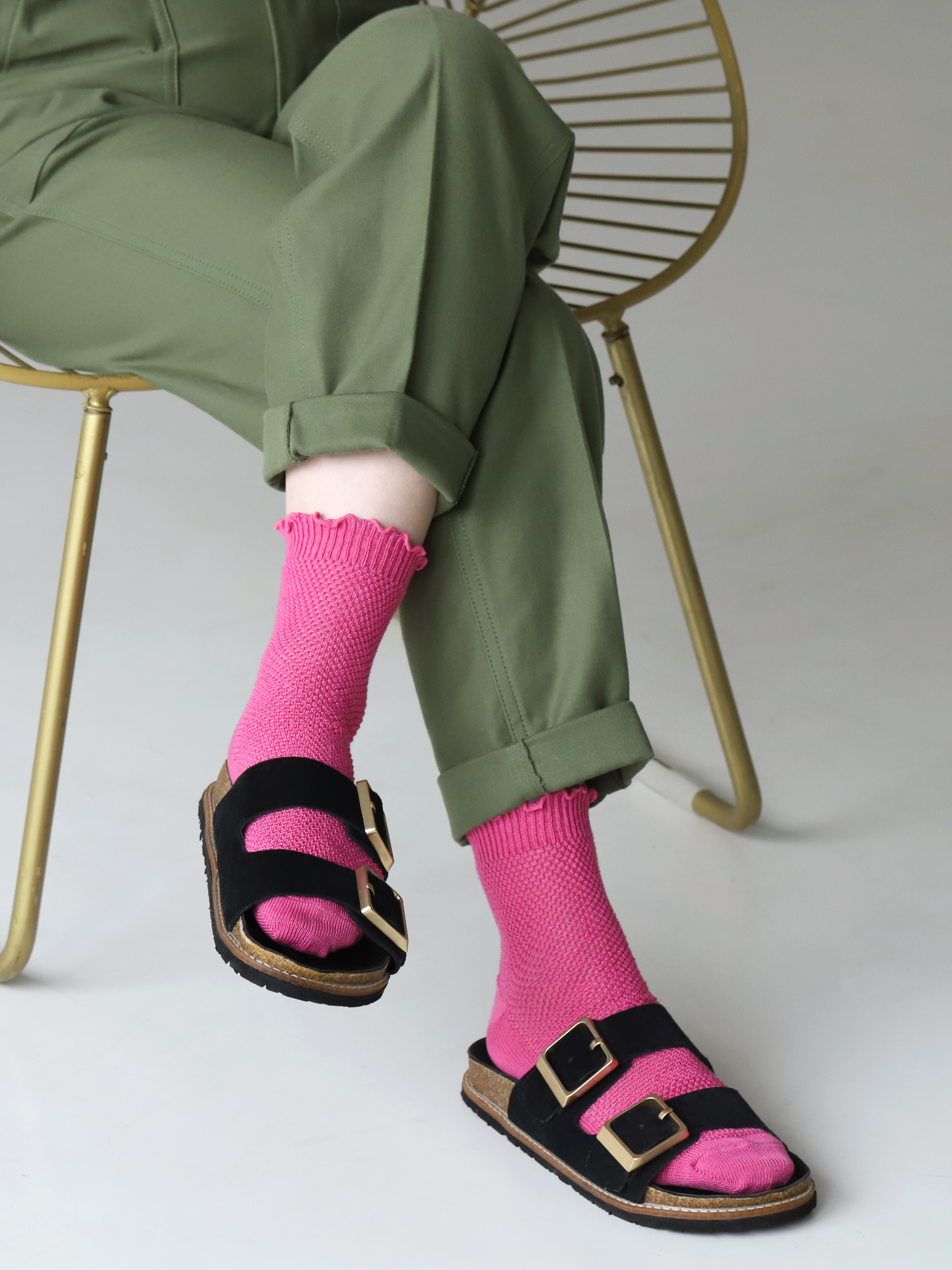 SALE!【Tabio MEN】スラブ撚り杢 太リブ ショートソックス