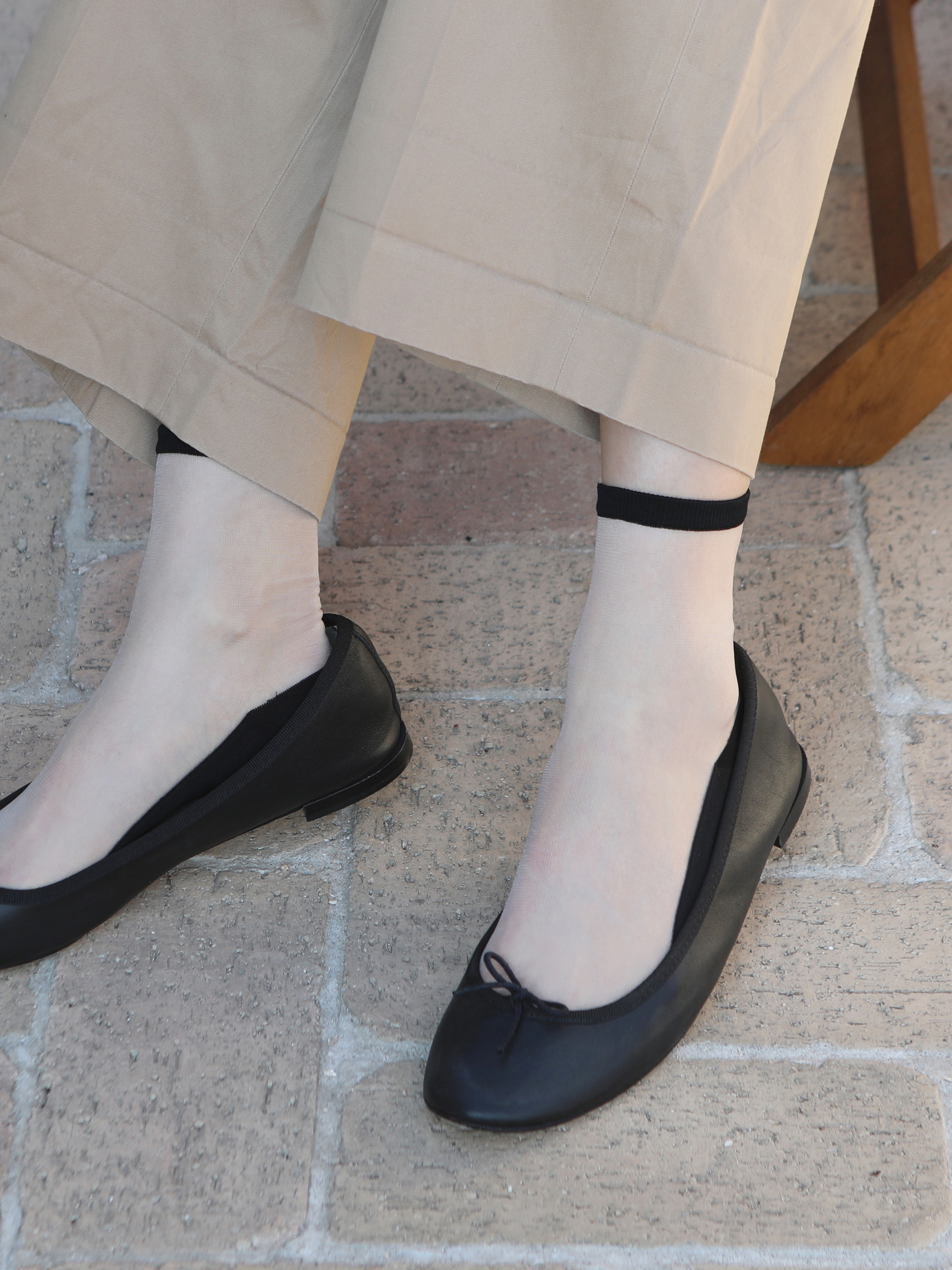 カバー風フロントチュールショートソックス 靴下屋公式通販 Tabio オンラインストア 送料無料