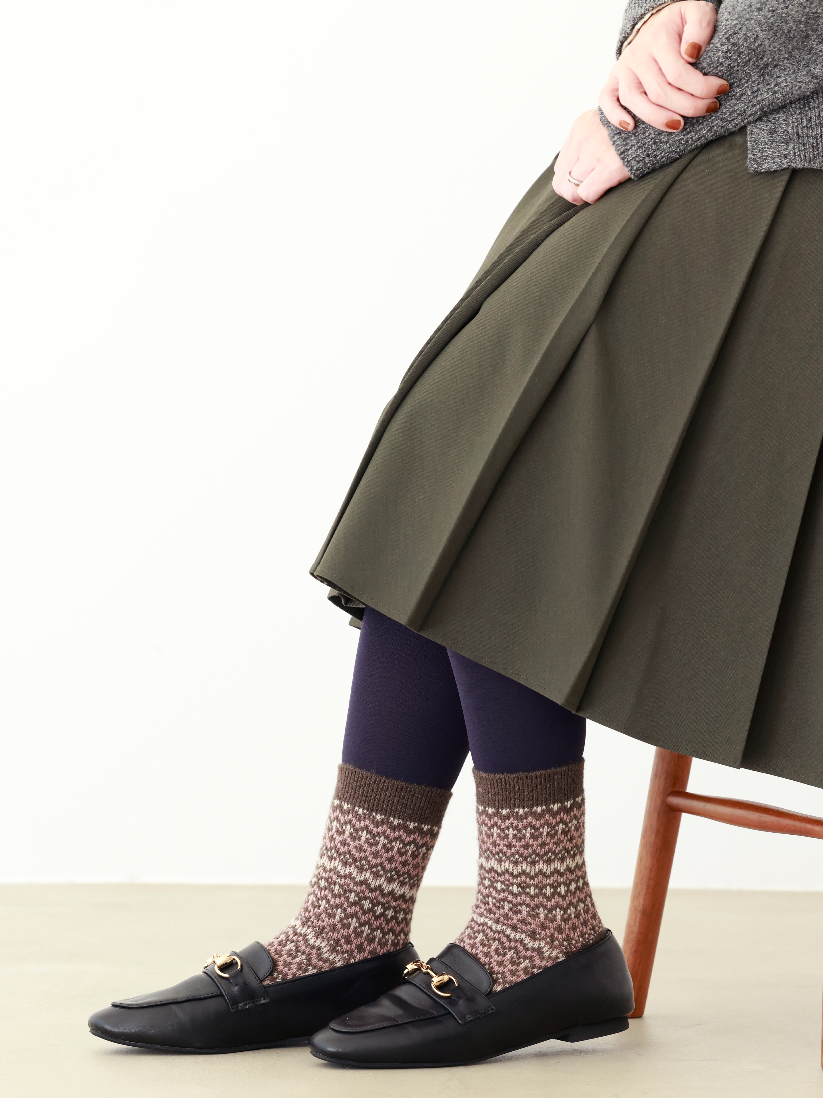 紡毛フェアアイルショートソックス ( 011132784 ) | 靴下屋公式通販