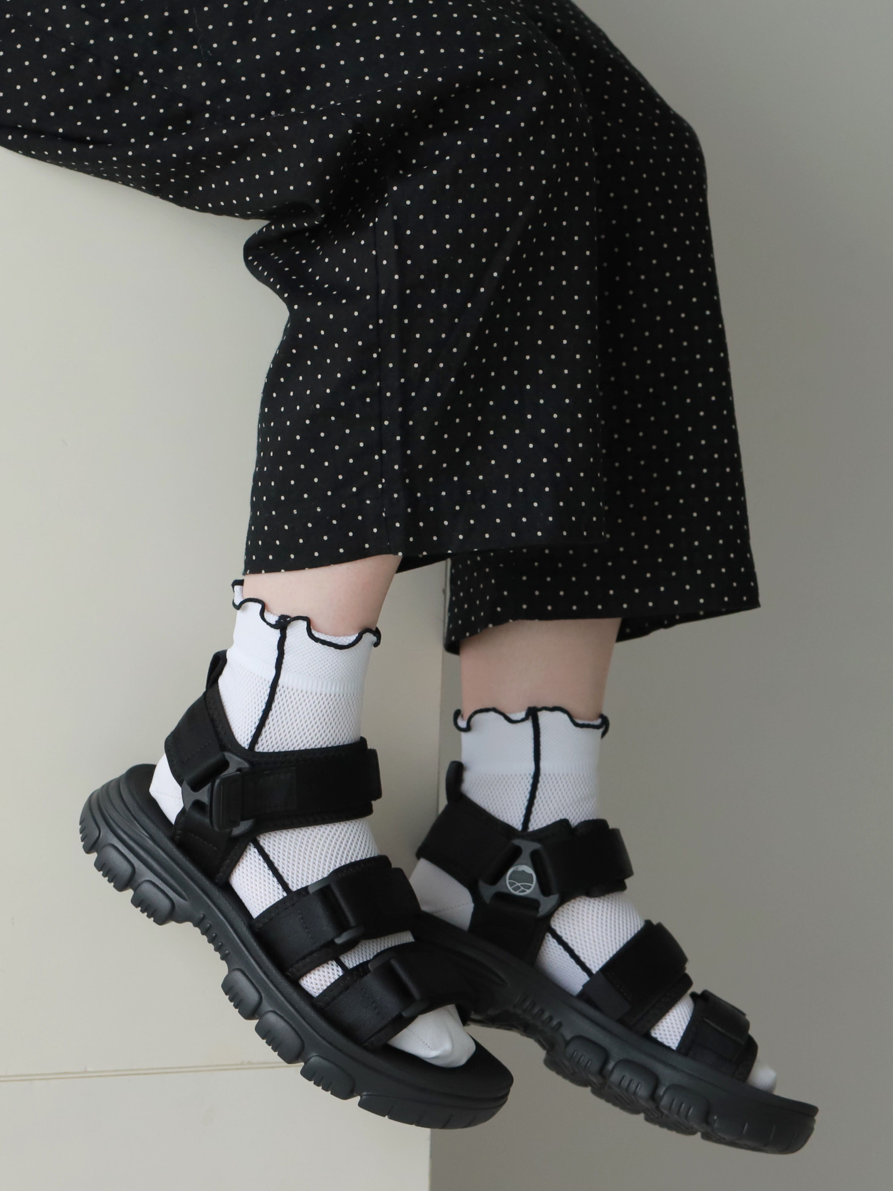 ドライ メロウサイドラインメッシュショートソックス ( 011133059