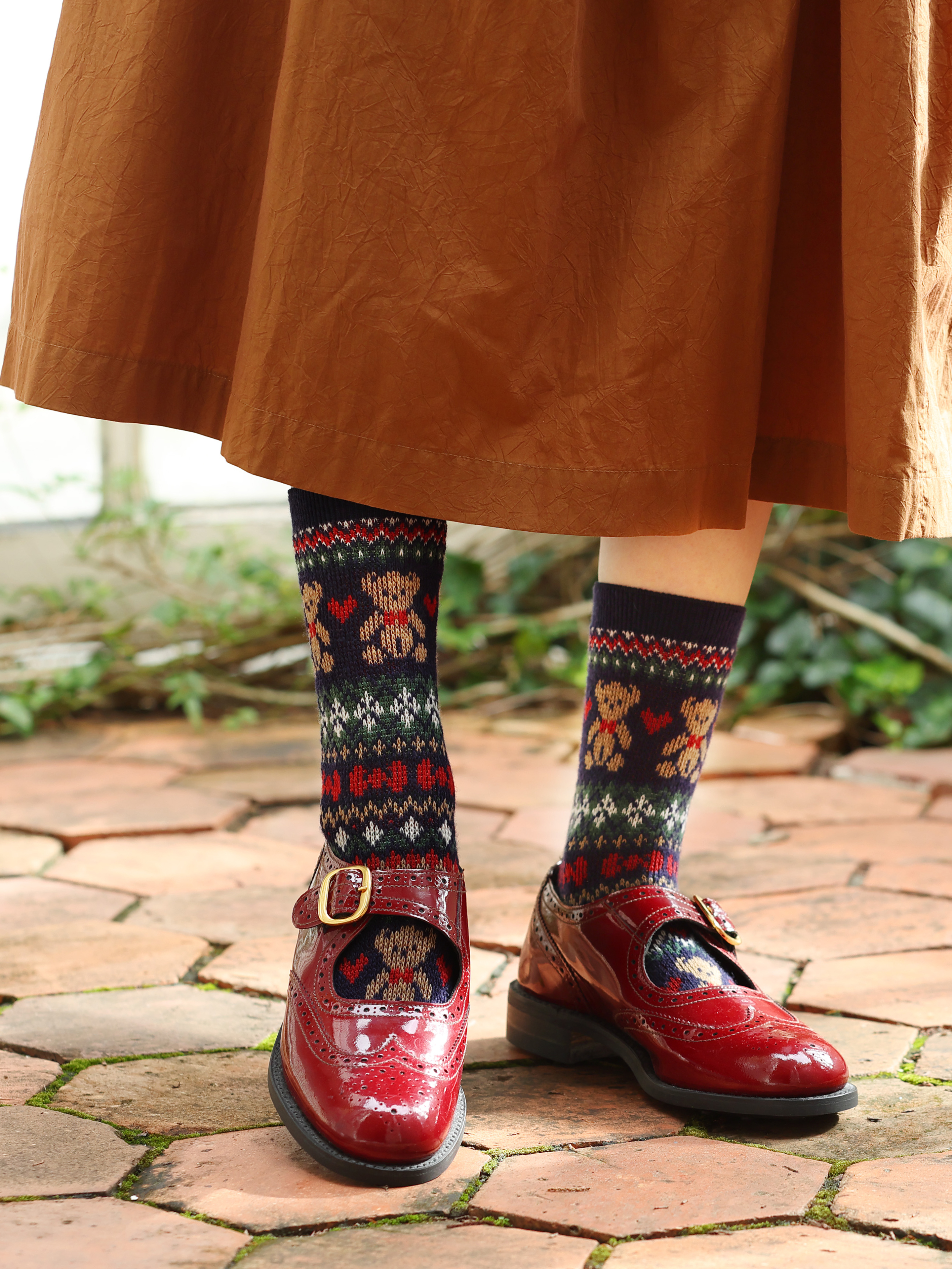 瑠璃太郎様リクエスト　2点　アロハシャツ　ソックス　まとめ商品 くま柄ノルディックJQソックス ( 011141075 ) | 靴下屋公式通販 Tabio