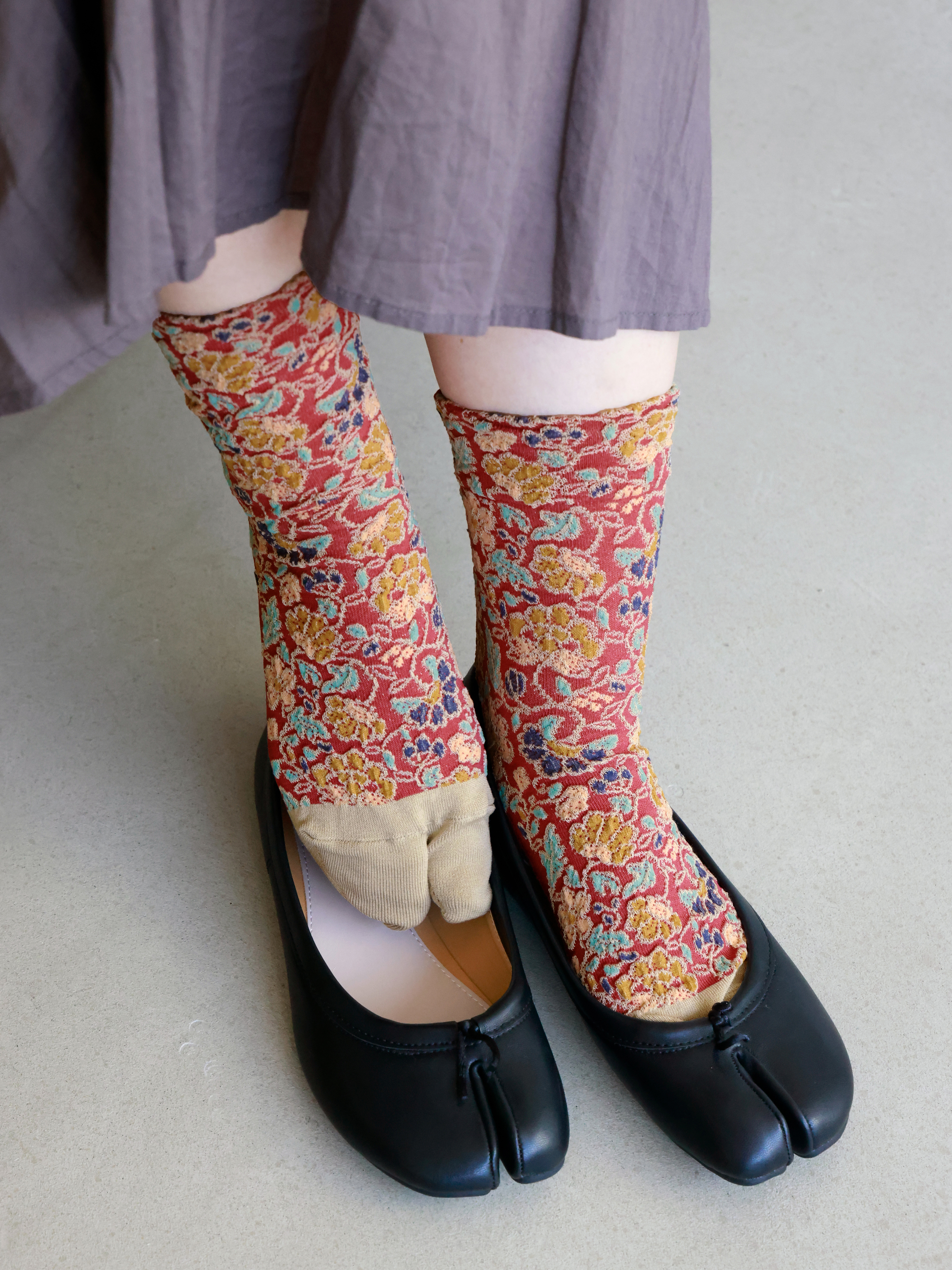 タビックス 桜柄 踵付き OP袋入  500足（10足/紙帯×10束/袋×5袋）／ケース SU-19 靴下ソックス タビックス 桜柄 踵付き OP袋入 500足（10足/紙帯×10