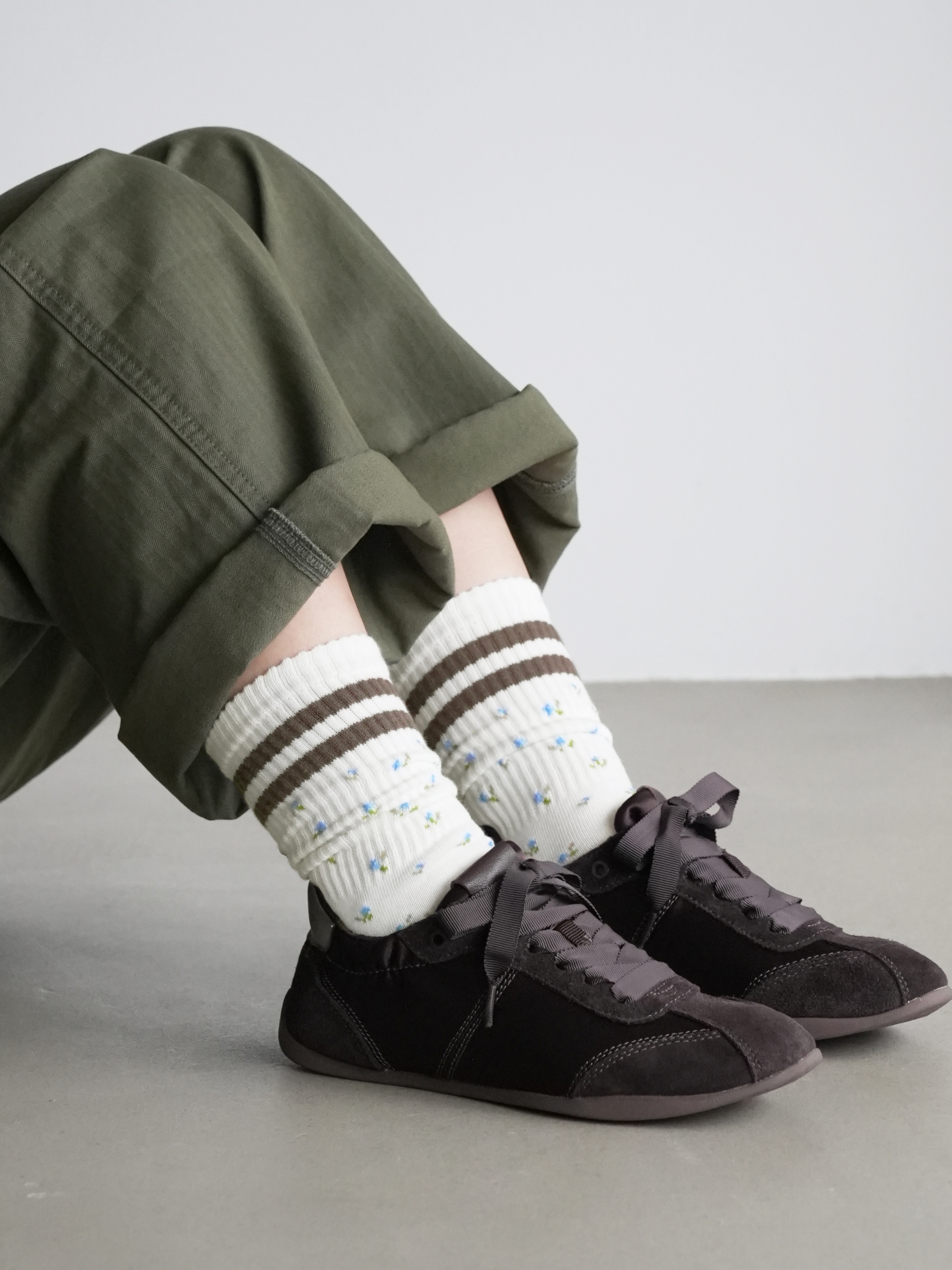 さくりよ アメリブ花柄ラインソックス ( 011141536 ) | 靴下屋公式通販