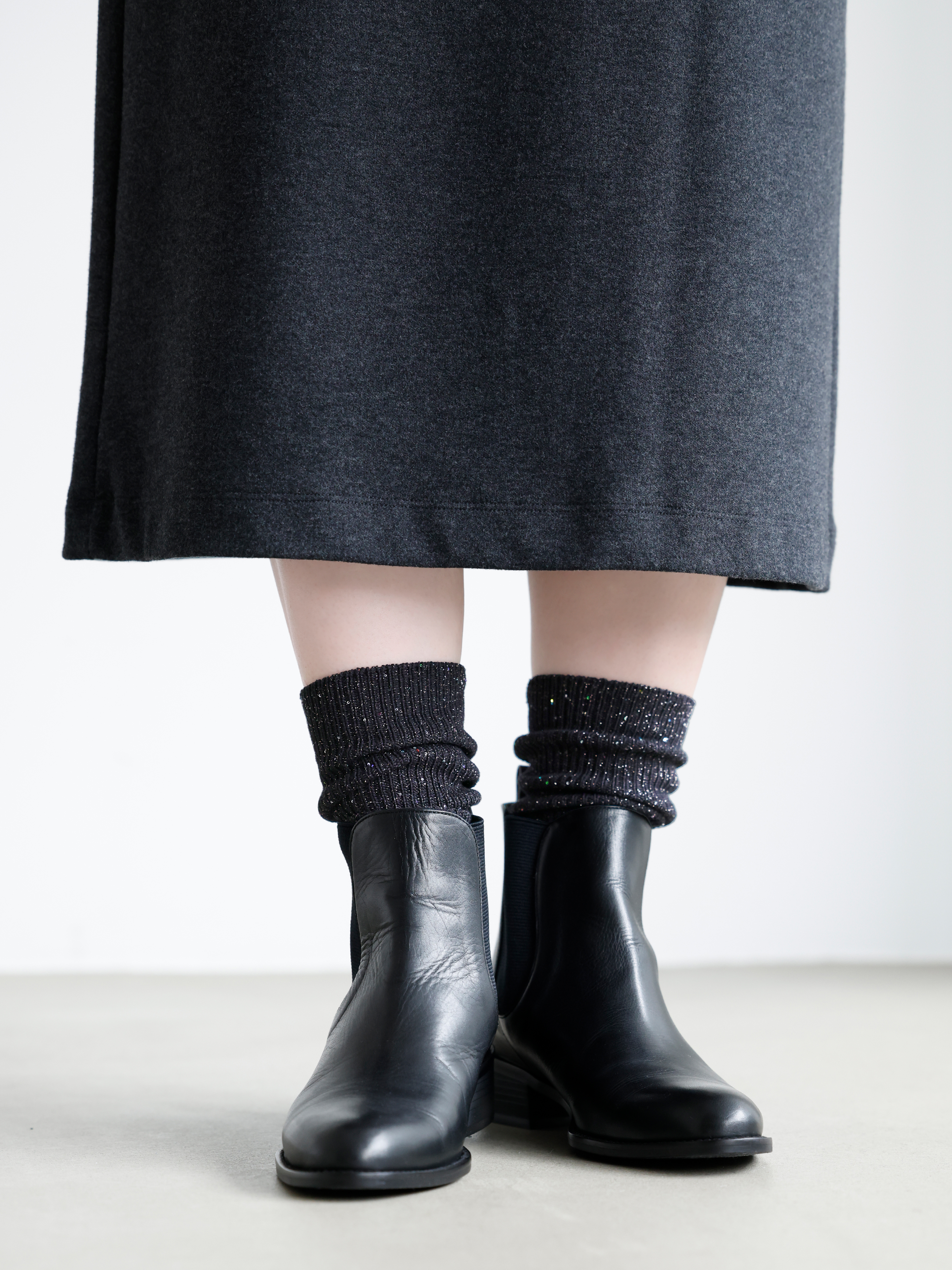 スパンコールラメリブスリーク ( 011150137 ) | 靴下屋公式通販