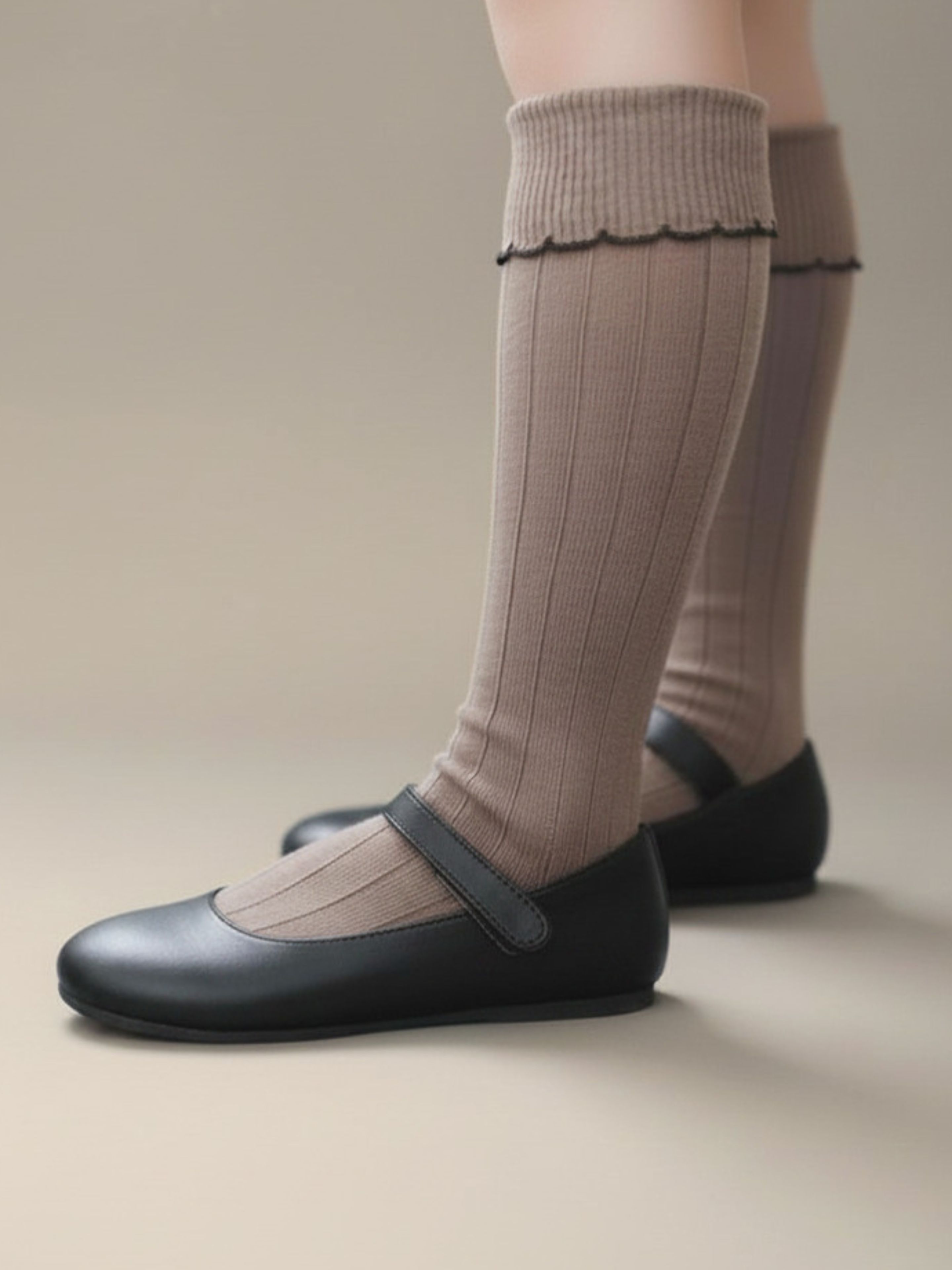 キッズ】折り返し配色ピコハイソックス / 16-18㎝ ( 013172222