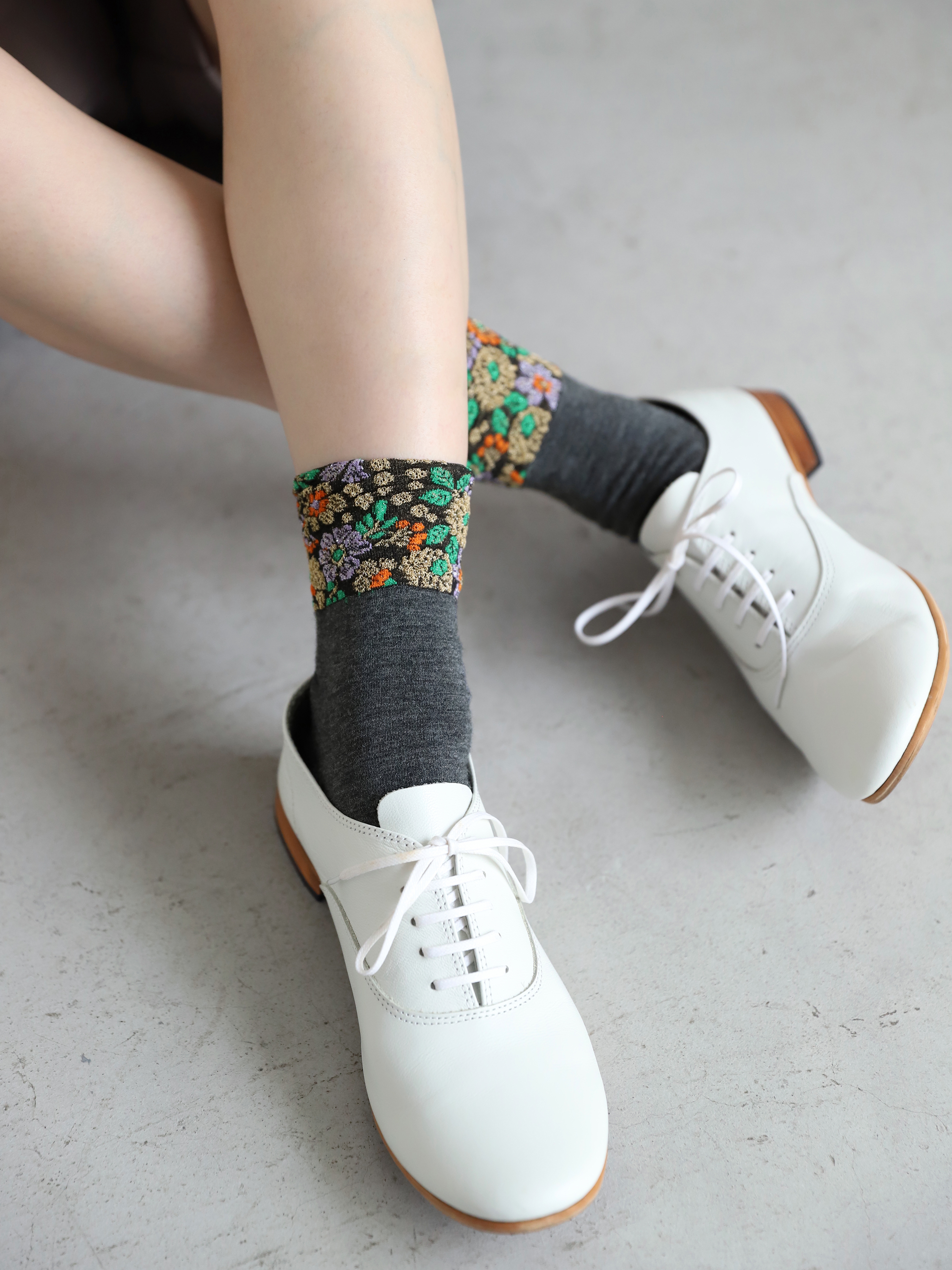 毛混ゴム口フロートショートソックス ( 021132457 ) | 靴下屋公式通販