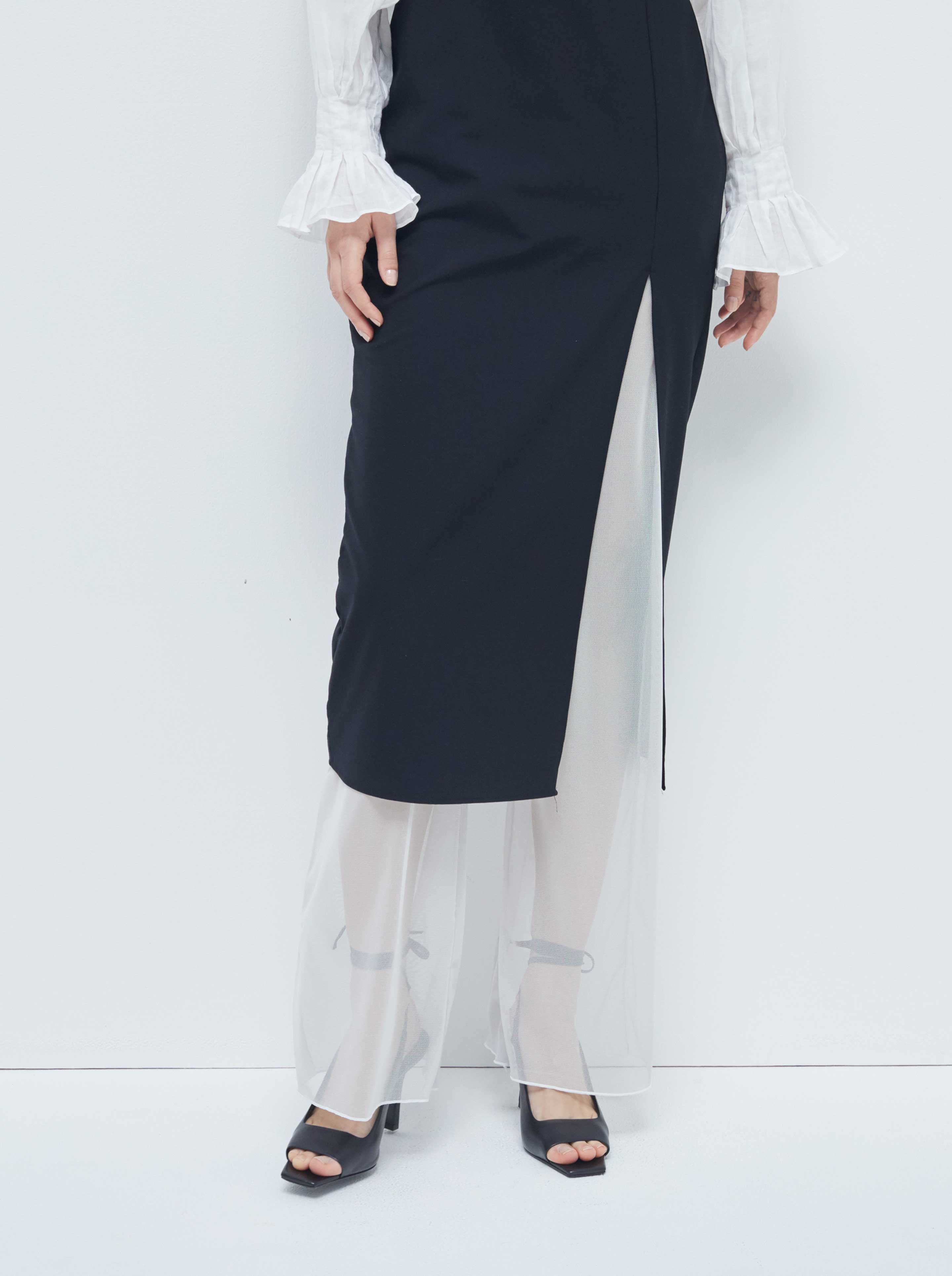 チュールワイドレギンス11分丈 靴下屋公式通販 Tabio オンラインストア チュールワイドレギンス11分丈 靴下屋公式通販 Tabio オンラインストア