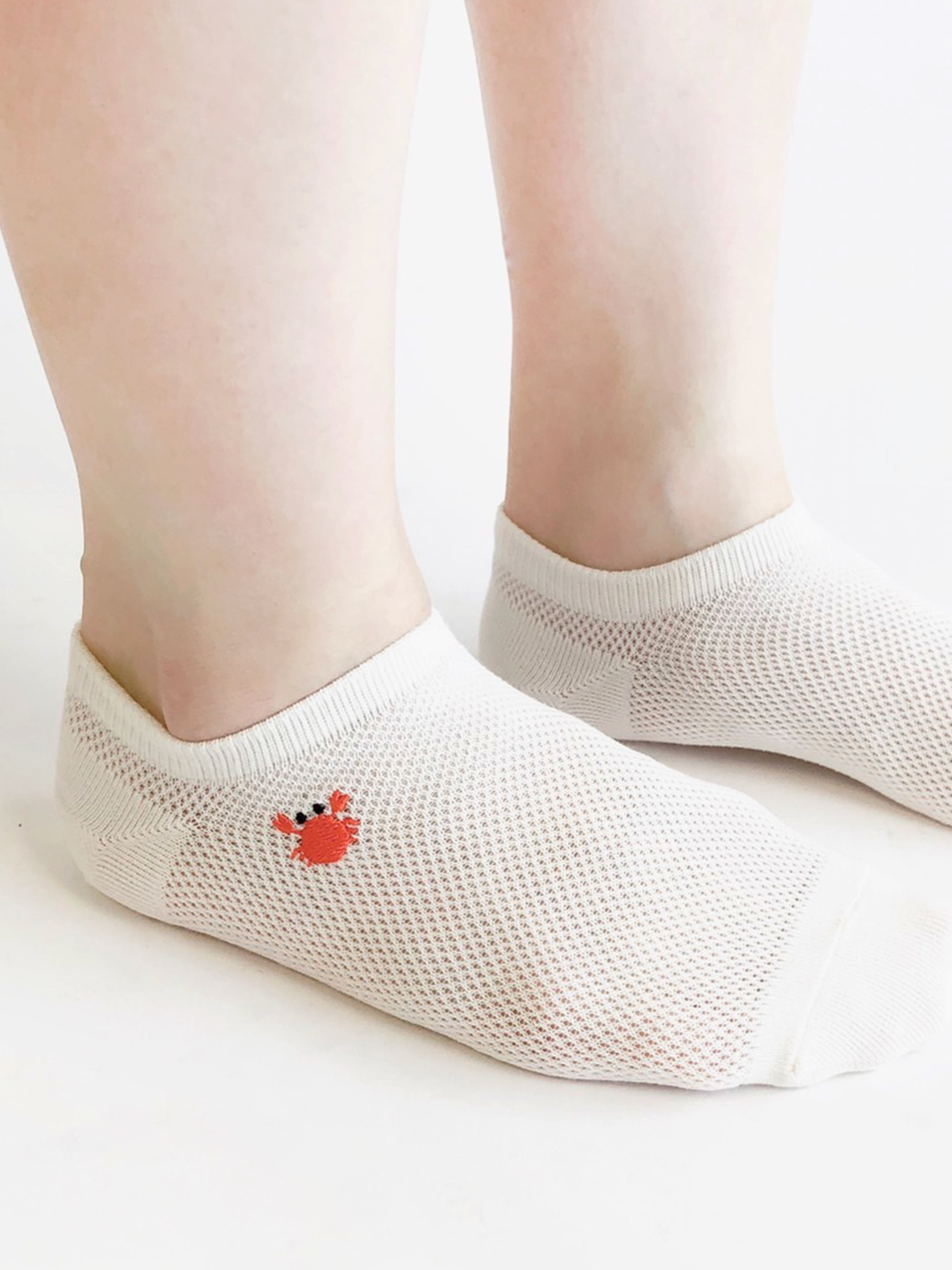 やっちょ 3足1,386円】メッシュいろいろ刺繍スニーカー用ソックス
