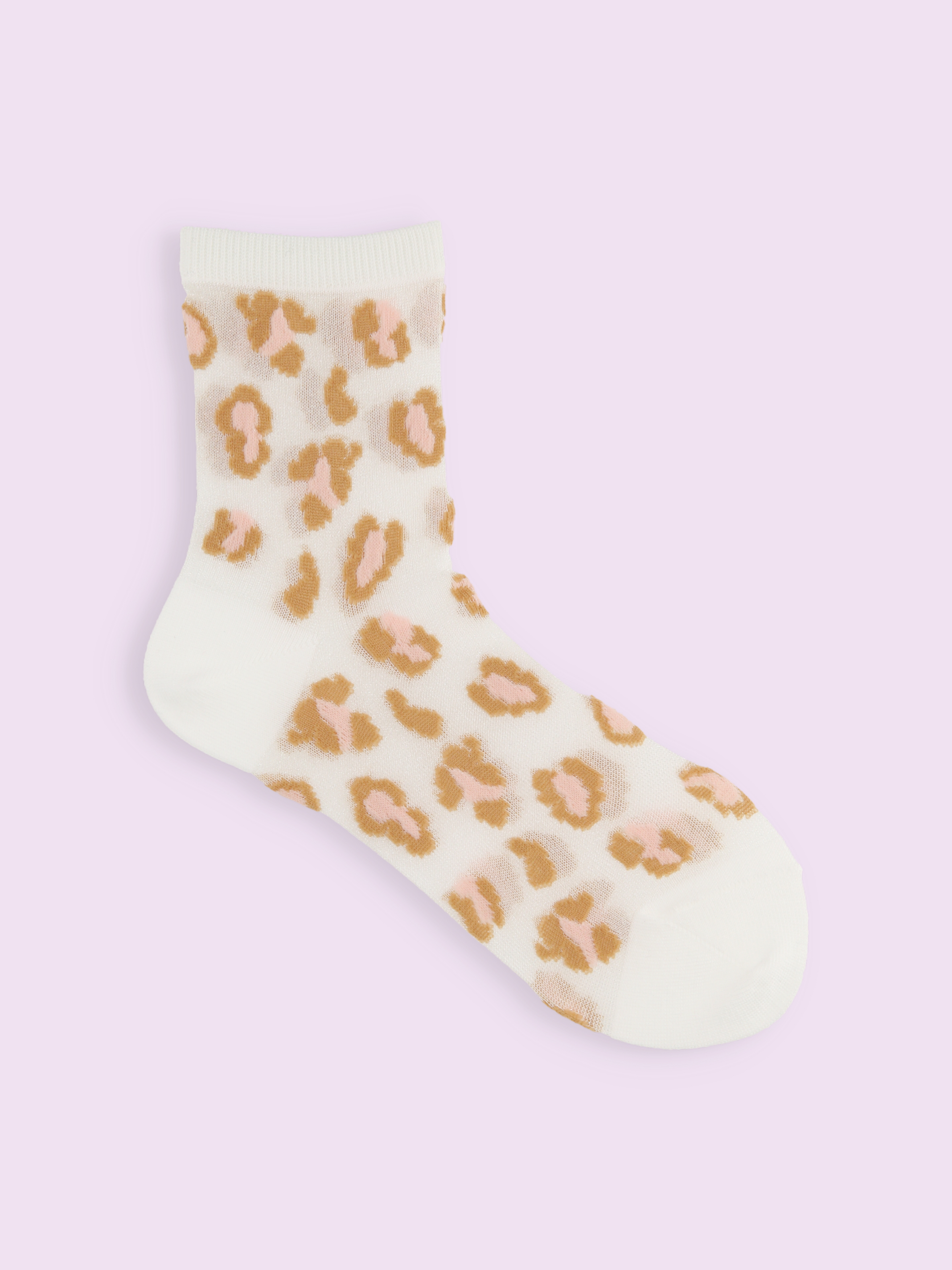 3足1,386円】チュールヒョウ柄ショートソックス ( 031130977